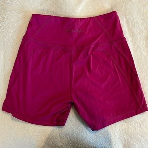 Alphalete Pulse Surge Shorts, Arcade Pink, Size Medium